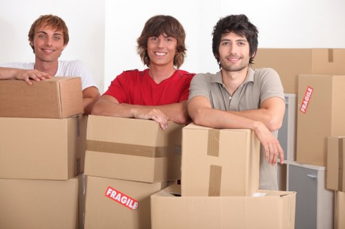 Organised household boxes ready for a Wandsworth move