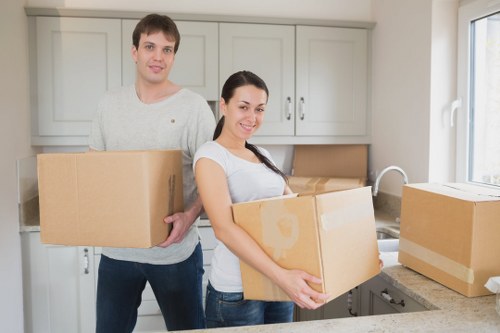 Packing and unpacking services for a house move